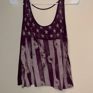 flag w flowers design